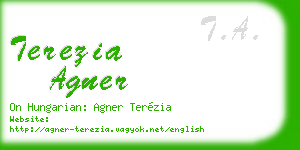 terezia agner business card